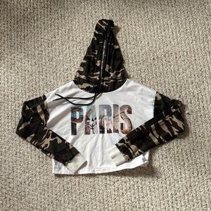 Camouflage Sleeve Paris Hoodie